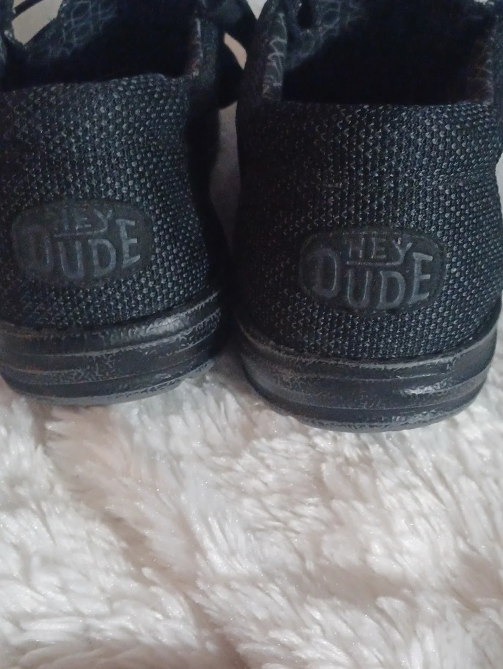 Men Hey Dudes Black Sz 10 Wally Sox